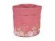 Růžový bavlněný košík na pečivo Flower & Fiesta - Ø 15*16 cm Clayre & Eef