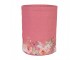 Růžový bavlněný košík na pečivo Flower & Fiesta - Ø 15*16 cm Clayre & Eef