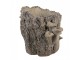 Hnědý cementový květináč kmen stromu s houbami Botanic M - 24*18*18 cm Clayre & Eef