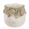 Cementový květináč s dubovými listy a žaludy Acornia S - Ø 15*13 cm