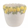 Cementový květináč lemovaný citróny Lemoni S - Ø 16*15 cm