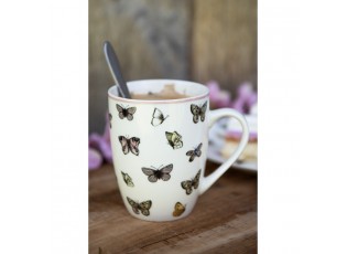 Porcelánový hrnek s motýlky Butterfly Paradise - 12*8*10cm / 350 ml