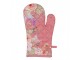 Růžová bavlněná chňapka - rukavice Flower & Fiesta - 18*30 cm Clayre & Eef