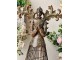 Rezavo-zelený dekorační svícen anděl Aniel Brocante - 29*17*58 cm Clayre & Eef
