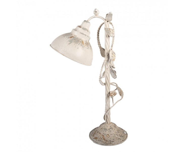 Stolní béžová vintage kovová lampa Thècle - 35*19*62 cm Clayre & Eef