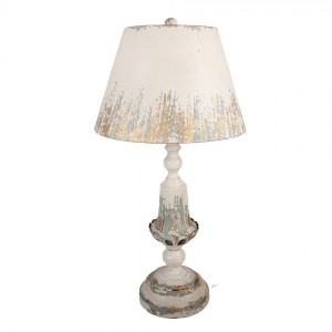 Béžová antik kovová stolní lampa Brocante - Ø 36*70 cm E27/ 1*60W