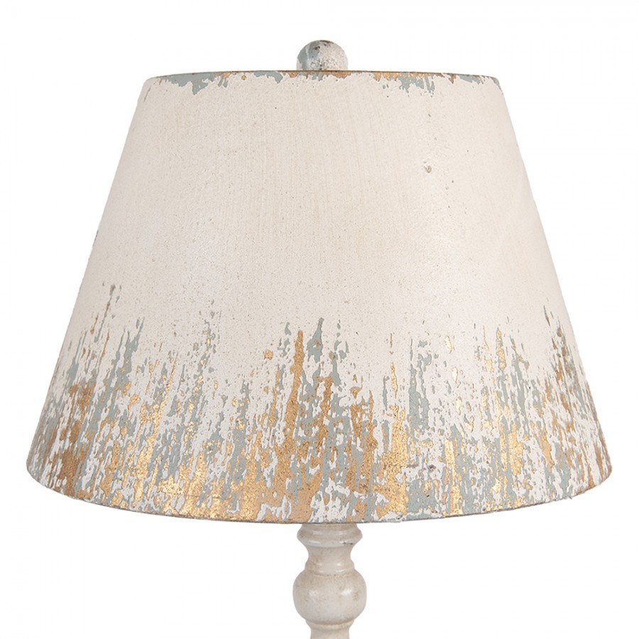 Béžová antik kovová stolní lampa Brocante - Ø 36*70 cm E27/ 1*60W