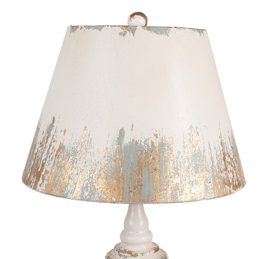 Béžová antik kovová stolní lampa Brocante - Ø 36*55 cm E27 1*60W