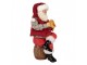 Červená vánoční dekorace figurka Santa Claus s pivem - 13*13*24 cm Clayre & Eef