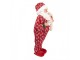 Červená dekorace figurka Santa Claus v overalu a s medvídkem - 22*19*45 cm Clayre & Eef