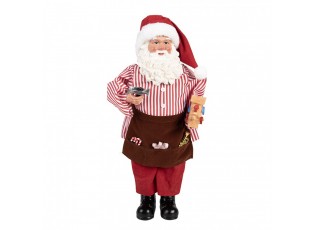 Červená vánoční dekorace figurka Santa Claus - 22*19*45 cm