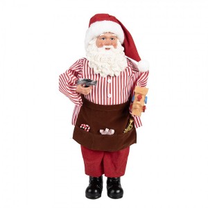 Červená vánoční dekorace figurka Santa Claus - 22*19*45 cm