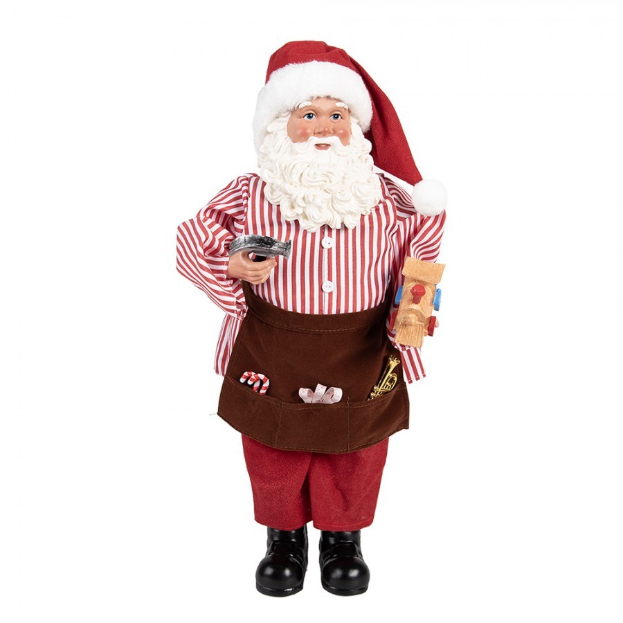Červená vánoční dekorace figurka Santa Claus - 22*19*45 cm