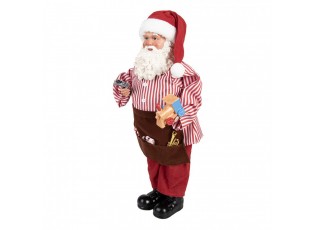 Červená vánoční dekorace figurka Santa Claus - 22*19*45 cm