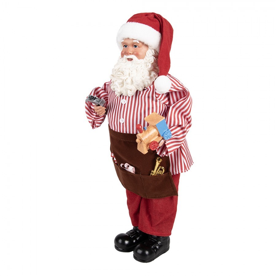 Červená vánoční dekorace figurka Santa Claus - 22*19*45 cm
