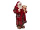 Vánoční dekorace Santa v pyžamu s lupou a seznamem jmen - 16*10*27 cm Clayre & Eef