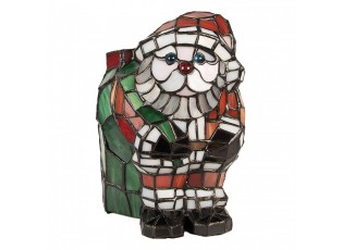 Stolní Tiffany lampa Santa Claus - 17*11*22 cm / E14/max. 1x25W