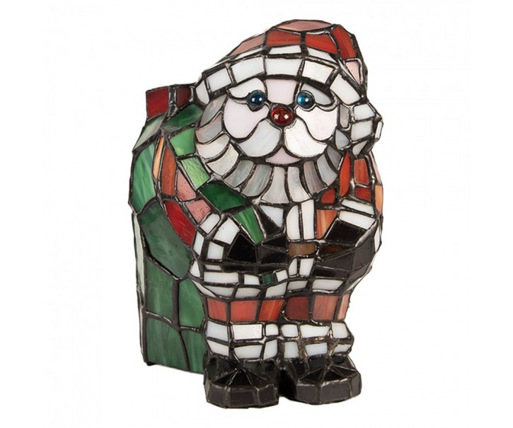 Stolní Tiffany lampa Santa Claus - 17*11*22 cm / E14/max. 1x25W Clayre & Eef
