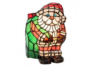 Stolní Tiffany lampa Santa Claus - 17*11*22 cm / E14/max. 1x25W