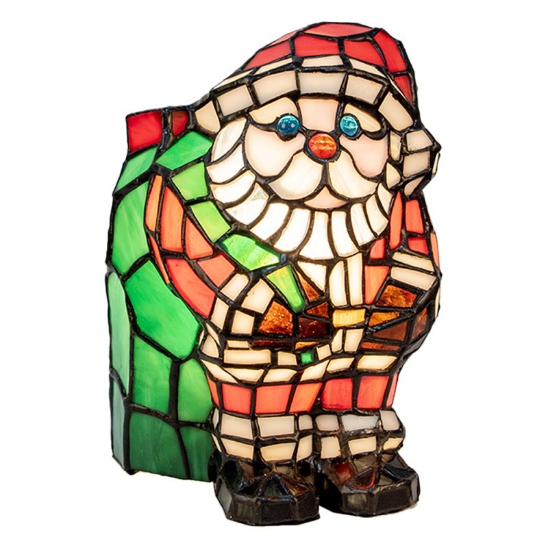 Stolní Tiffany lampa Santa Claus - 17*11*22 cm / E14/max. 1x25W