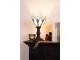 Bílo-hnědá stolní lampa tiffany Gemmnia - Ø 18*30 cm E14/ 1*25W Clayre & Eef
