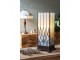 Bílo-šedá stolní lampa Tiffany Paulette - Ø 40*58 cm E27/ 2*60W Clayre & Eef