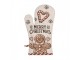 Béžová bavlněná chňapka rukavice s perníčky Gingerbread Magic - 18*30cm Clayre & Eef
