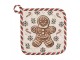 Béžová bavlněná chňapka podložka s perníčky Gingerbread Magic - 20*20 cm Clayre & Eef