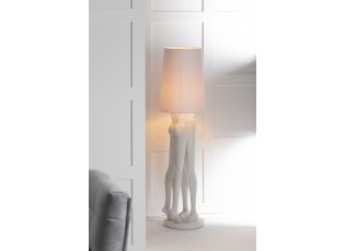 Bílá stojací lampa sousoší lidského páru Figurines – Ø 36*155 cm E27 / 60W