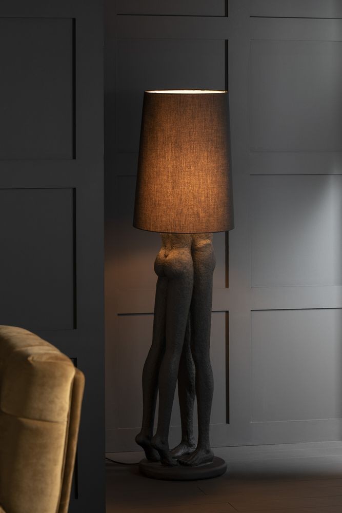 Granitová stolní lampa sousoší lidského páru Figurines – Ø 21*90 cm E27 / 60W