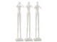 3ks bílá dekorace lidké figuríny nevidím, neslyším, nemluvím Figurines – 13*10*60 cm J-Line by Jolipa