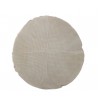 Šedý kožený kulatý polštář Tasse - Ø 45*8 cm