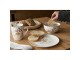 Bílá porcelánová miska s houbičkami Little Forest Jewels - Ø 14*7 cm / 500 ml Clayre & Eef