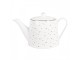 Bílá porcelánová konvička se srdíčky Lovely Day - 23*14*14 cm / 1000 ml Clayre & Eef