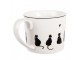 Bílý hrnek s kočkami a srdíčkem Dog&Cat - 12*8*7 cm / 275 ml Clayre & Eef