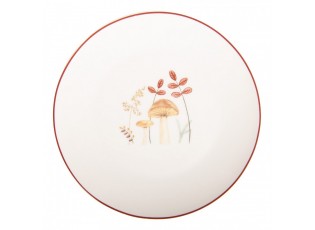 Bílý porcelánový dezertní talířek Little Forest Jewels - Ø 20*2 cm