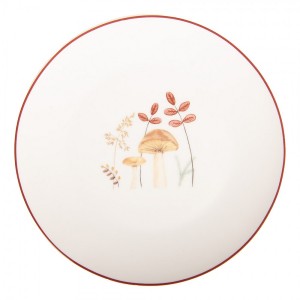 Bílý porcelánový dezertní talířek Little Forest Jewels - Ø 20*2 cm