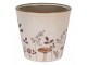 Béžový obal na květináč s houbičkami Little Forest Jewels XL - Ø 21*20 cm Clayre & Eef