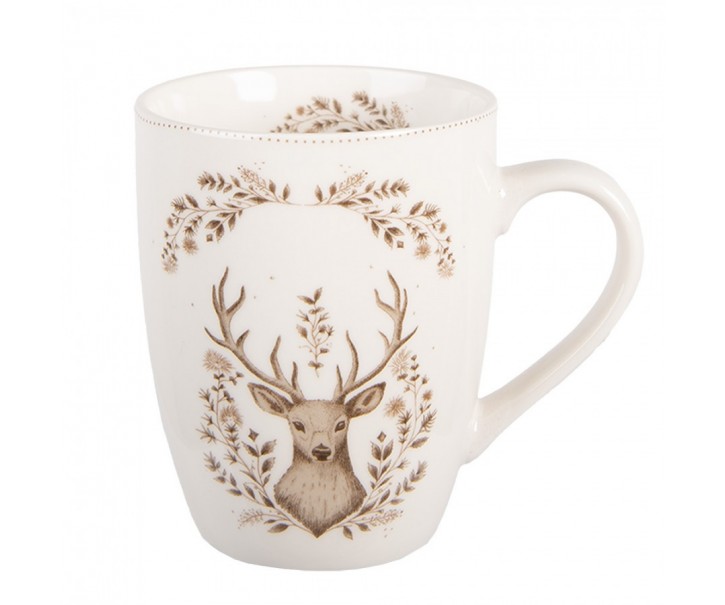 Porcelánový hrnek s jelenem Gentle Wilderness - 12*8*10 cm / 300 ml Clayre & Eef