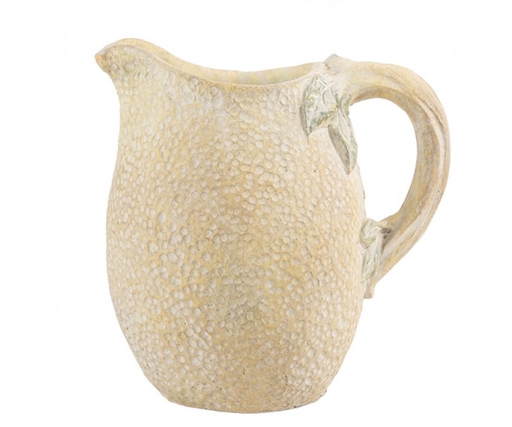 Žlutý rustikální džbán v designu citrónu Lemon rustic - 20*15*20 cm Clayre & Eef