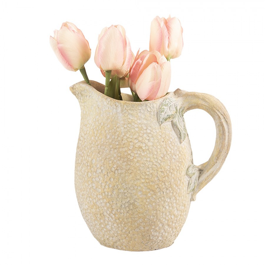 Žlutý rustikální džbán v designu citrónu Lemon rustic - 20*15*20 cm