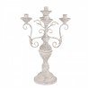 Bílý antik kovový svícen Brantes - 29*58 cm