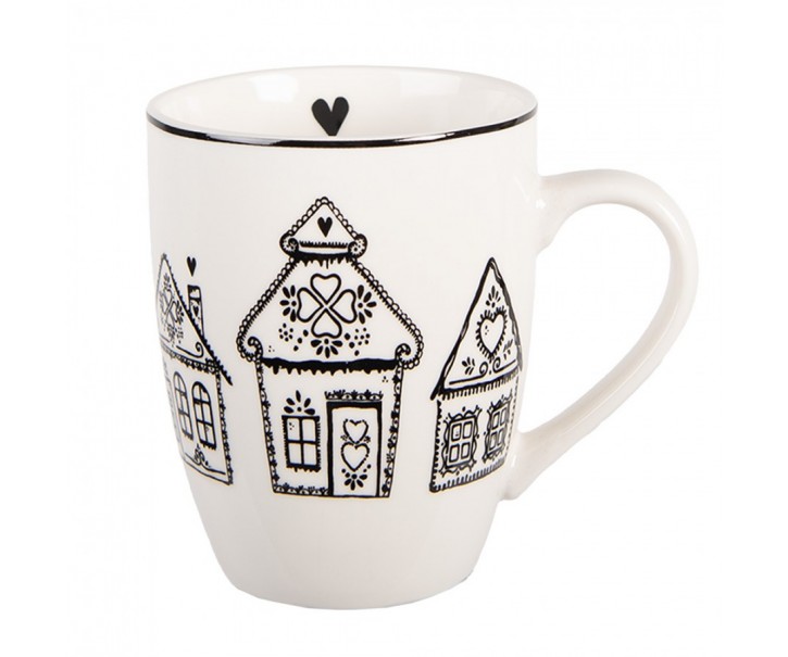 Hrnek s perníkovými chaloupkami Gingerbread Bliss - 12*8*10 cm / 300 ml Clayre & Eef