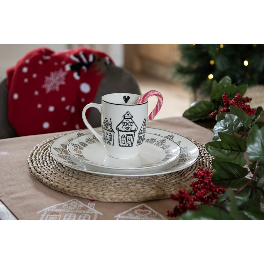 Hrnek s perníkovými chaloupkami Gingerbread Bliss - 12*8*10 cm / 300 ml