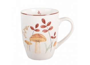 Bílý porcelánový hrnek s houbičkami Little Forest Jewels - 12*8*10 cm / 300 ml