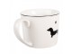 Bílý hrnek s jezevčíkem a srdíčkem Dog&Cat - 12*8*7 cm / 275 ml Clayre & Eef