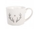 Bílý hrnek paroží se srdíčkem Love Deer - 12*8*7 cm / 275 ml Clayre & Eef