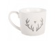 Bílý hrnek paroží se srdíčkem Love Deer - 12*8*7 cm / 275 ml Clayre & Eef