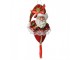 Závěsná dekorace hlava Santa se zdobnou čepicí - 8*8*35 cm Clayre & Eef