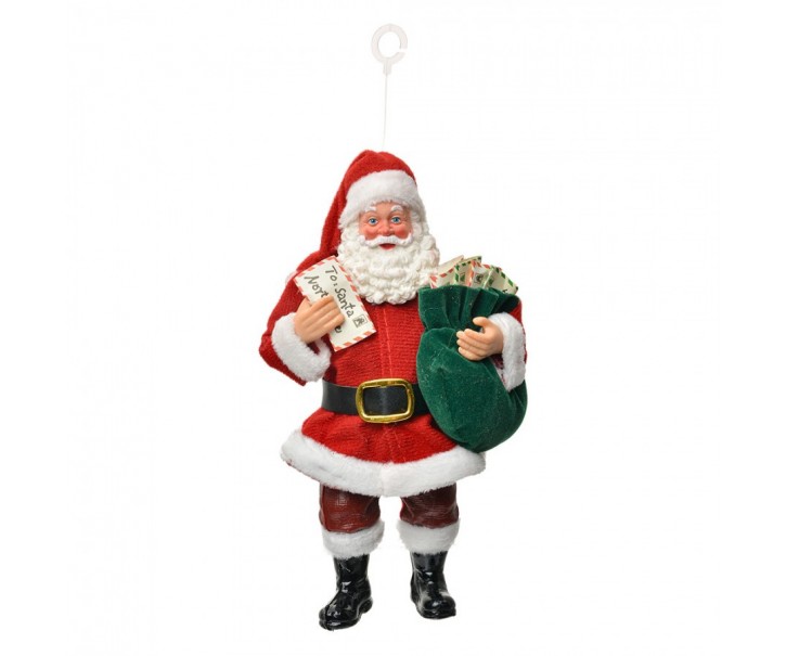 Christmas Ornament Santa Claus 11x6x17 Cm Red Textile - 11*6*17 cm Clayre & Eef